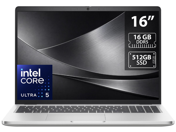 Laptop DELL Pro 16 Plus: 
Procesador Intel Core Ultra 5 236V (hasta 4.7 GHz), 
Memoria de 16GB DDR5, 
SSD de 512GB, 
Pantalla de 16