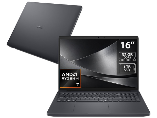Workstation DELL Pro Max 16: 
Procesador AMD Ryzen AI 7 Pro 350 (hasta 5.0 GHz), 
Memoria de 32GB DDR5, 
SSD de 1TB, 
Pantalla de 16