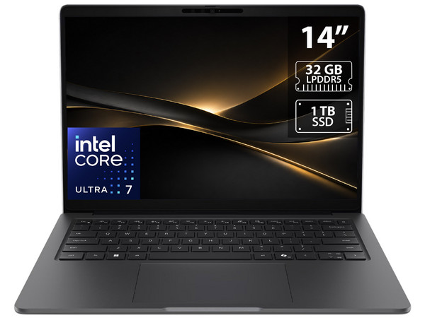 Laptop DELL Pro 7 P714260:
Procesador Intel Core Ultra 7 365 (hasta 4.8 GHz),
Memoria de 32GB LPDDR5,
SSD de 1TB,
Pantalla de 14