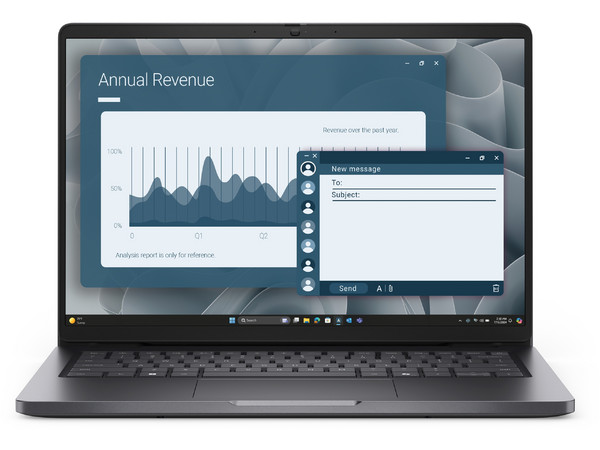 Laptop DELL Pro 14: 
Procesador AMD Ryzen 5 Pro 230 (hasta 4.9 GHz), 
Memoria de 16GB DDR5, 
SSD de 512GB, 
Pantalla de 14
