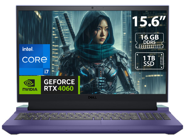 Laptop Dell G15 5530:  
Procesador Intel Core i7-13650HX,  
Memoria de 16GB DDR5,  
SSD de 1TB,  
Pantalla de 15.6