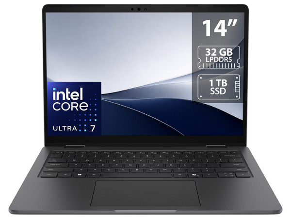 Laptop DELL Pro 7 P704260:
Procesador Intel Core Ultra 7 365 (hasta 4.8 GHz),
Memoria de 32GB LPDDR5,
SSD de 1TB,
Pantalla de 14