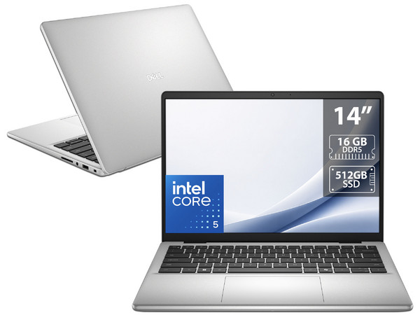 Laptop DELL Pro 14 Essential: 
Procesador Intel Core 5 120U (hasta 5.0 GHz), 
Memoria de 16GB DDR5, 
SSD de 512GB, 
Pantalla de 14