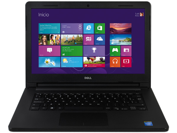 Laptop Dell Inspiron 14-3451:
Procesador Intel  Celeron N2840 (2.16 GHz),
Memoria de 4 GB DDR3, D.D. de 500 GB,
Pantalla LED de 14