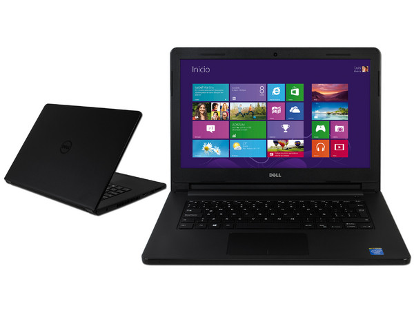 Laptop Dell Inspiron 14-3451:
Procesador Intel  Celeron N2840 (2.16 GHz),
Memoria de 4 GB DDR3, D.D. de 500 GB,
Pantalla LED de 14