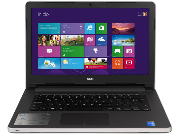 Laptop DELL INSPIRON 14-5458 :
Procesador Intel Core i5-5200U (hasta 2.7 GHz),
Memoria de 4 GB DDR3L, D. D. de 1TB,
Pantalla LED de 14