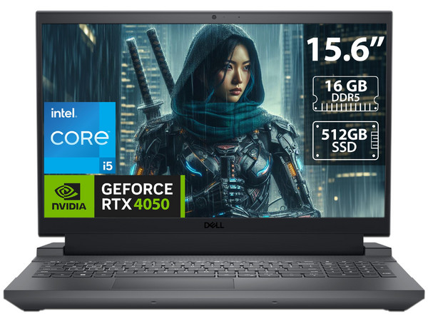 Laptop Gamer DELL G15 5530:
Procesador Intel Core i5 13450HX (Hasta 4.6 GHz),
Memoria de 16GB DDR5,
SSD de 512GB,
Pantalla de 15.6