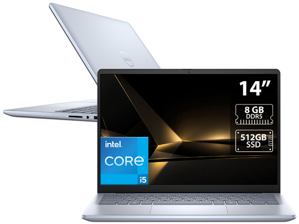 Laptop DELL Inspiron 5440:
Procesador Intel Core i5 1334U (hasta 4.6 GHz),
Memoria de 8GB DDR5,
SSD de 512GB,
Pantalla de 14