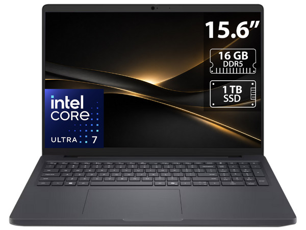 Laptop DELL Inspiron LD15260: 
Procesador Intel Core Ultra 7 255U (hasta 5.2 GHz), 
Memoria de 16GB DDR5, 
SSD de 1TB, 
Pantalla de 15.6