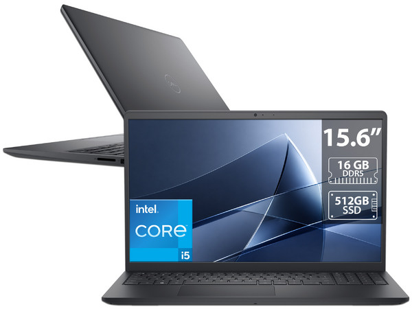 Laptop DELL LDC15250-5434BLK-PUS:
Procesador Intel Core i5 1334U (hasta 4.6 GHz),
Memoria de 16GB DDR5,
SSD de 512GB,
Pantalla de 15.6