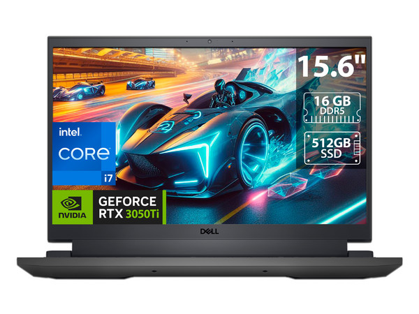 Laptop Gamer DELL Inspiron Gaming G15-5520:
Procesador Intel Core i7 12700H (hasta 4.7 GHz),
Memoria de 16GB DDR5,
SSD de 512GB,
Pantalla de 15.6