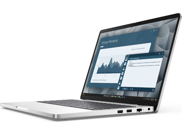 Laptop DELL Pro 14: 
Procesador AMD Ryzen AI 5 340 (hasta 4.8 GHz), 
Memoria de 16GB DDR5, 
SSD de 512GB, 
Pantalla de 14