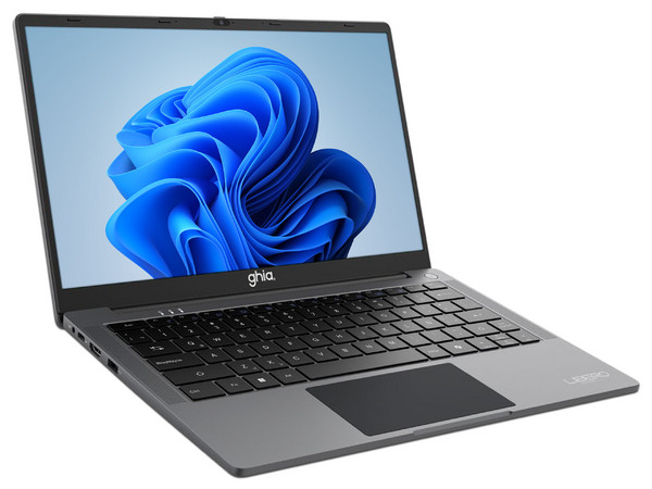 Laptop GHIA LIBERO 14: 
Procesador Intel Celeron N4500 (hasta 2.8 GHz), 
Memoria de 8GB DDR4, 
SSD de 128GB, 
Pantalla de 14