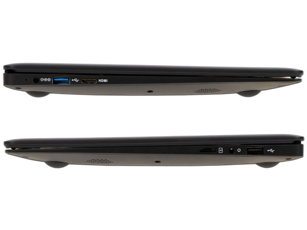 Laptop GHIA Libero:
Procesador Intel Celeron N3350 (hasta 2.4 GHz),
Memoria de 4GB LPDDR4,
eMMC de 64GB,
Pantalla de 14