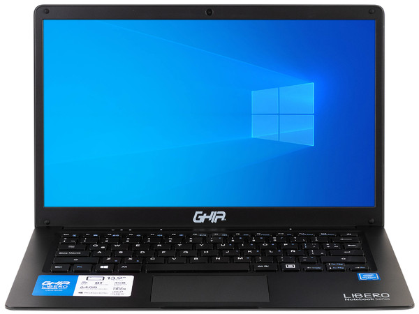 Laptop GHIA Libero:
Procesador Intel Celeron N3350 (hasta 2.4 GHz),
Memoria de 4GB LPDDR4,
eMMC de 64GB,
Pantalla de 14
