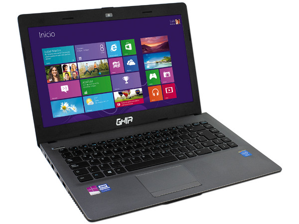 Laptop GHIA LIBERO: 
Procesador Intel Celeron N2840 (hasta 2.58 GHz),
Memoria de 2 GB DDR3L, Disco Duro 500 GB, 
Pantalla LED de 14