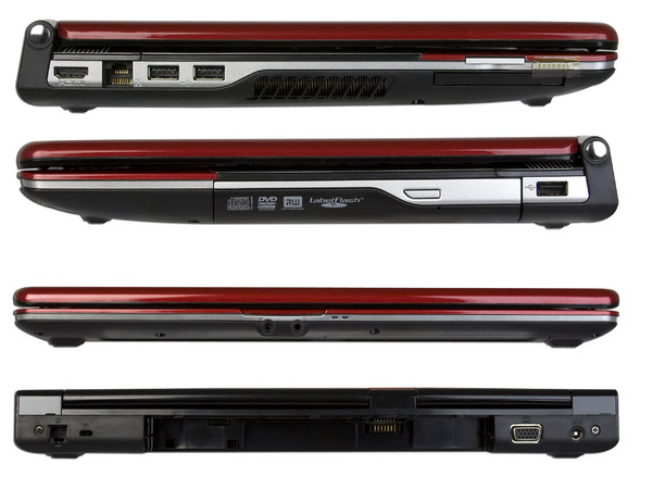 Portátil Gateway M-7813e Roja:
Procesador Intel Core 2 Duo T5800, (2GHz),
Memoria de 4GB DDR II, Disco Duro de 320GB,
Pantalla de 15.4
