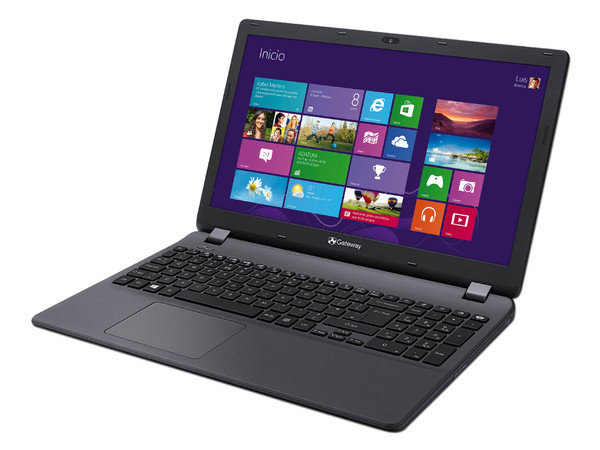Laptop Gateway NE512-C25P:
Procesador Intel Celeron N2940 (hasta 2.25 GHz),
Memoria de 4GB DDR3, D.D. de 500GB,
Pantalla de 15.6