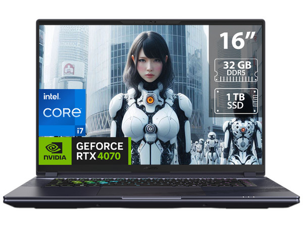 Laptop Gamer Gigabyte AORUS 16X:
CPU Intel Core i7 14650HX (hasta 5.2 GHz),
Memoria 32GB DDR5,
SSD 1TB,
Pantalla de 16