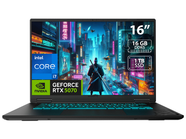 Laptop Gigabyte Gaming A16:
Procesador Intel Core i7 13620H (hasta 4.9 Ghz),
Memoria de 16GB DDR5,
SSD de 1TB,
Pantalla de 16