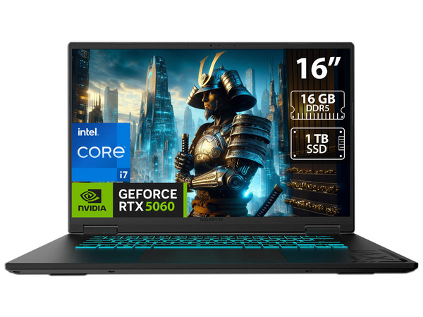 Laptop Gigabyte Gaming A16:
Procesador Intel Core i7 13620H (hasta 4.9 Ghz),
Memoria de 16GB DDR5,
SSD de 1TB,
Pantalla de 16