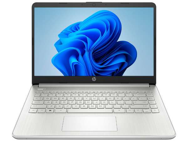 Laptop HP 14-DQ6101DX: 
Procesador Intel N150 (hasta 3.6 GHz), 
Memoria de 4GB DDR4, 
UFS de 128GB, 
Pantalla de 14