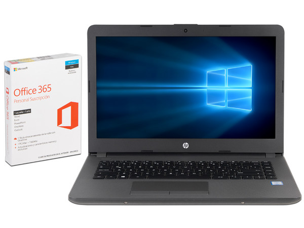 Laptop HP 240 G6:
Procesador Intel Core i5 7200U (hasta 3.10 GHz),
Memoria de 8GB DDR4,
Disco Duro de 1TB,
Pantalla de 14