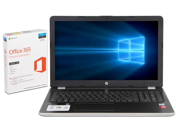 Laptop HP 15-bs015la:
Procesador Intel Core i5 7200U (hasta 3.10 GHz),
Memoria de 8GB DDR4,
Disco Duro de 1TB,
Pantalla de 15.6