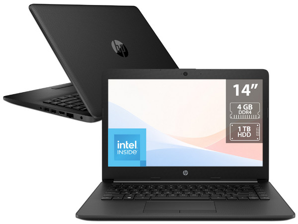 Laptop HP Pavilion 14-ck2097la:
Procesador Intel Celeron N4020 (hasta 2.80 GHz),
Memoria de 4GB Disco Duro de 1TB,
Pantalla de 14