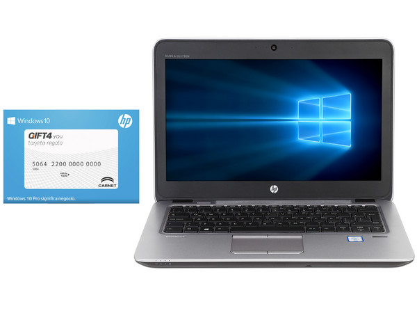 Laptop HP EliteBook 820 G3:
Procesador Intel Core i5 6300U (hasta 3.0 GHz),
Memoria de 8GB DDR4,
SSD de 256GB,
Pantalla de 12.5