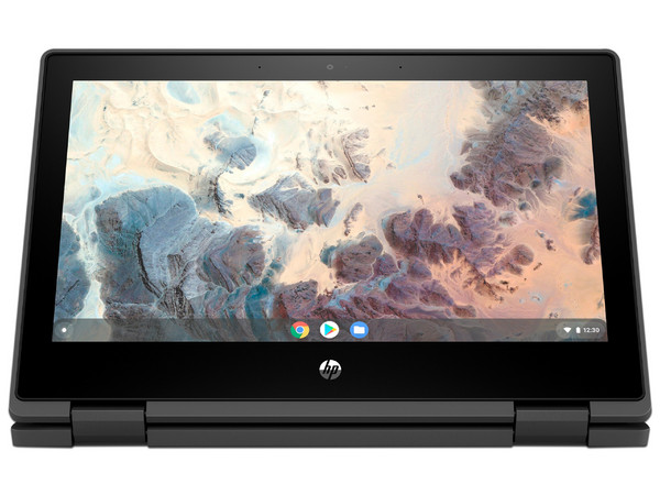 Laptop HP ChromeBook  x360:
Procesador Intel Celeron N5100 (hasta 2.8 GHz),
Memoria de 8GB LPDDR4,
Almacenamiento de 64GB,
Pantalla de 11.6