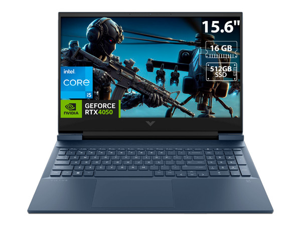 Laptop HP Victus:
Procesador Intel Core i5 12500H (hasta 4.5 GHz),
Memoria de 16GB,
SSD de 512GB,
Pantalla de 15.6