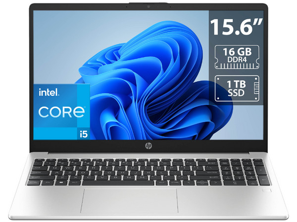 Laptop HP 250 G10: 
Procesador Intel Core i5 1334U (hasta 4.6 GHz), 
Memoria de 16GB DDR4, 
SSD de 1TB, 
Pantalla de 15.6
