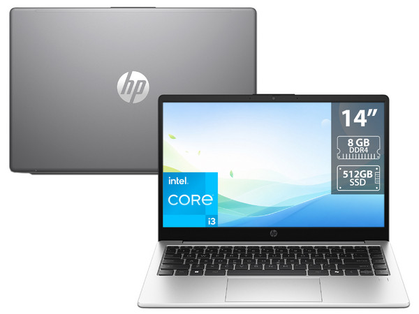 Laptop HP 240 G10:
Procesador Intel Core i3 100U (hasta 4.7 GHz),
Memoria de 8GB DDR4,
SSD de 512GB,
Pantalla de 14