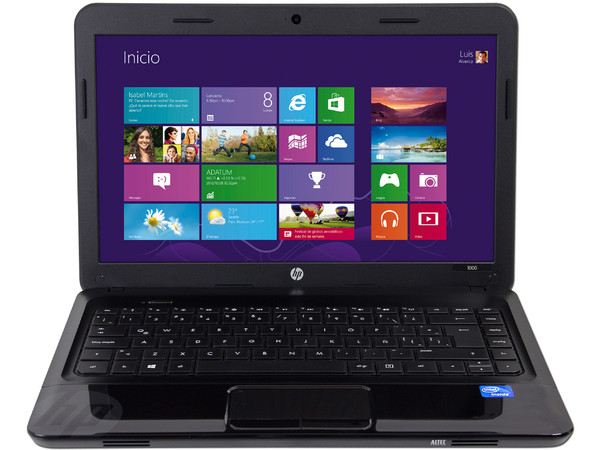 Laptop HP 1000-1210LA:
Procesador Intel Celeron B820 (1.70 GHz),
Memoria de 2GB DDR3, Disco Duro de 500 GB,
Pantalla LED HD de 14