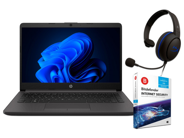 Laptop HP 240 G8:
Procesador Intel Core i5 1135G7 (hasta 4.2 GHz),
Memoria de 8GB DDR4,
SSD de 512GB,
Pantalla de 14