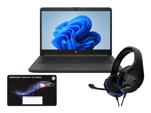 Laptop HP 240 G8:
Procesador Intel Core i5 1135G7 (hasta 4.2 GHz),
Memoria de 8GB DDR4,
SSD de 256GB,
Pantalla de 14