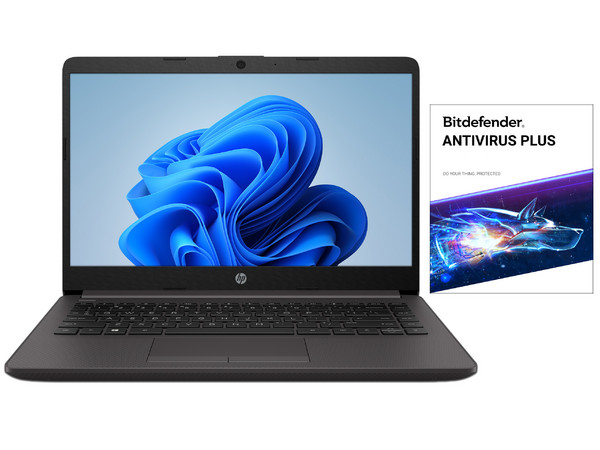 Laptop HP 240 G8:
Procesador Intel Celeron N 4120 (hasta 2.60 GHz),
Memoria de 8GB DDR4,
Disco Duro de 1TB,
Pantalla de 14