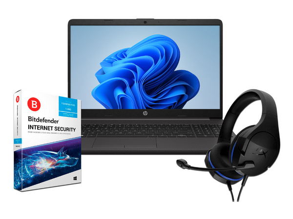 Laptop HP 255 G8: 
Procesador AMD Ryzen 5 5500U (hasta 4.0 GHz), 
Memoria de 8GB DDR4, 
SSD de 256 GB, 
Pantalla de 15,6