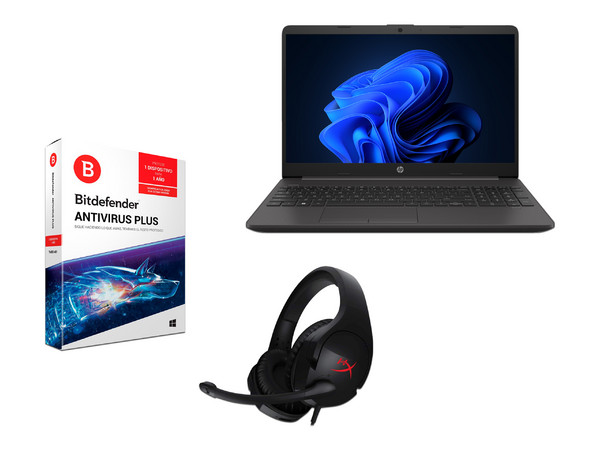 Laptop HP 255 G8: 
Procesador AMD Ryzen 5 5500U (hasta 4.0GHz), 
Memoria 8GB DDR4, 
SSD de 256 GB, 
Pantalla de 15,6