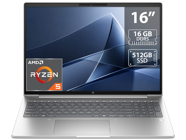 Laptop HP ProBook 4 G1ah:
Procesador AMD Ryzen 5 220 (hasta 4.9 GHz),
Memoria de 16GB DDR5,
SSD de 512GB,
Pantalla de 16