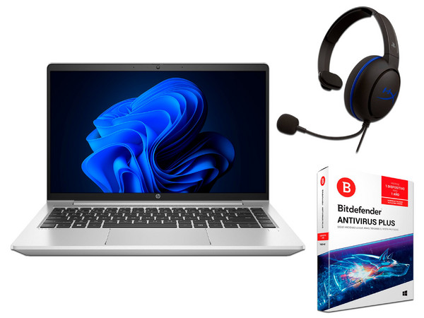 Laptop HP ProBook 440 G9:
Procesador Intel Core i5 1235U (Hasta 4.40 GHz),
Memoria de 8GB DDR4,
SSD de 512GB,
Pantalla de 14
