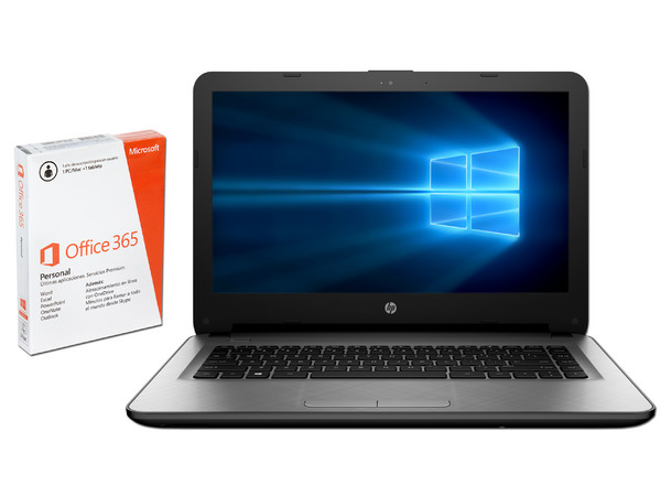 Laptop HP 14-AC116LA:
Procesador Intel Core i5-5200U,
Memoria 4 GB DDR3L, D.D. 1TB,
Pantalla LED de 14