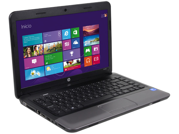Laptop HP 450:
Procesador Intel Celeron B830 (1.8 GHz),
Memoria de 4 GB DDR3, Disco Duro de 500 GB,
Pantalla LED de 14