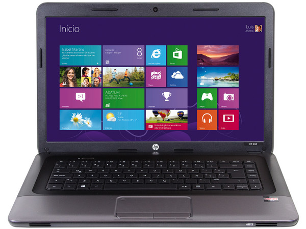 Laptop HP 655:
Procesador AMD E1-1200 (1.4 GHz),
Memoria de 2GB DDR3, Disco Duro de 320GB,
Pantalla LED de 15.6