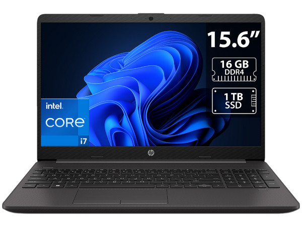 Laptop HP 250 G9:
Procesador Intel Core i7 1255U (hasta 4.7 GHz),
Memoria de 16GB DDR4,
SSD de 1TB,
Pantalla de 15.6