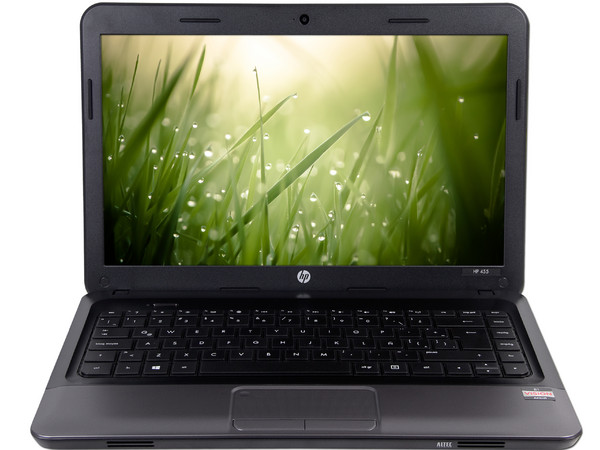 Laptop HP 455:
Procesador AMD E1-1200 (1.4 GHz),
Memoria de 2 GB DDR3, Disco Duro de 320 GB,
Pantalla LED de 14