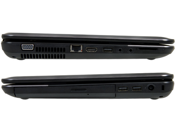 Laptop HP 455:
Procesador AMD E1-1200 (1.40 GHz),
Memoria de 2 GB DDR3, Disco Duro de 320 GB,
Pantalla LED de 14