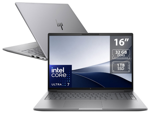Workstation HP ZBook X G1i: 
Procesador Intel Core Ultra 7 255H (hasta 5.1 GHz), 
Memoria de 32GB DDR5, 
SSD de 1TB, 
Pantalla de 16