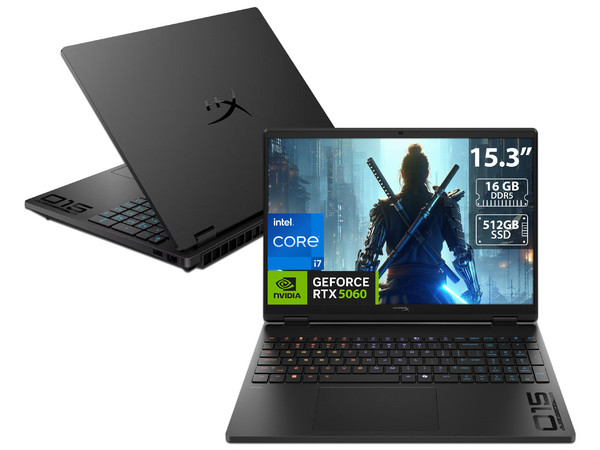 Laptop Gamer HP HyperX OMEN: 
Procesador Intel Core i7 14650HX (hasta 5.2 GHz), 
Memoria de 16GB DDR5, 
SSD de 512GB, 
Pantalla de 15.3